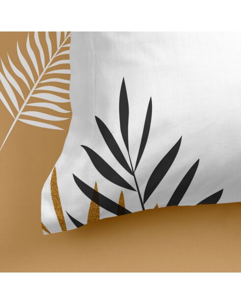 Drap-housse en coton Foliage multicolore