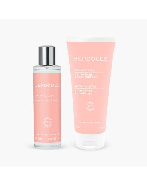 Coffret Freesia & Coton 30ml + lait corps - 100ml