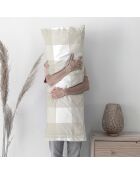 2 federe beige in cotone Gingham - 50x75 cm