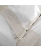 2 federe beige in cotone Gingham - 50x75 cm