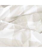 2 federe beige in cotone Gingham - 50x75 cm