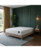 Ensemble matelas ressorts ensachés Selène 2 accueil latex H26 cm, sommier taupe - 140x190 cm