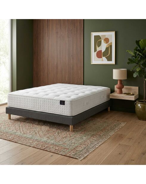Set materassi a molle in memory foam Helios, imbottitura in cashmere, H31 cm, base grigio scuro - 140x200 cm