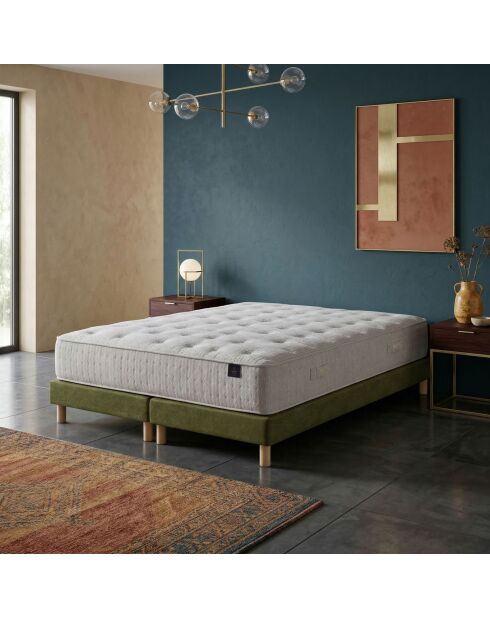 Selène 2-pocketveringmatrasset latex welcome H26 cm, groene boxspring - 180x200 cm