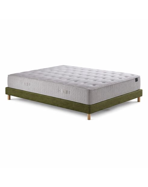 Selène 2-pocketveringmatrasset latex welcome H26 cm, groene boxspring - 140x200 cm
