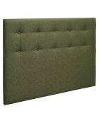 Ensemble matelas mousse haute résilience Callisto H29 cm accueil mémoire de forme, garnissage cachemiresommier et tête de lit vert - 160x200 cm