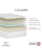 Ensemble matelas mousse haute résilience Callisto H29 cm accueil mémoire de forme, garnissage cachemiresommier vert - 160x200 cm
