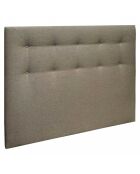 Ensemble matelas mousse haute résilience Callisto H29 cm accueil mémoire de forme, garnissage cachemiresommier et tête de lit taupe - 140x190 cm