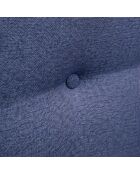 Ensemble matelas mousse haute résilience Callisto H29 cm accueil mémoire de forme, garnissage cachemiresommier et tête de lit bleu - 140x200 cm