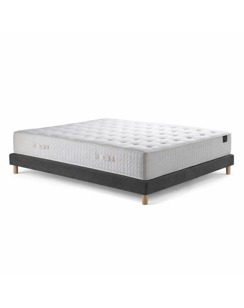 Callisto Matratzenset aus hochelastischem Schaumstoff, H29 cm, Memory Foam Welcome, dunkelgraue Kaschmir-/Boxspringpolsterung — 140 x 190 cm