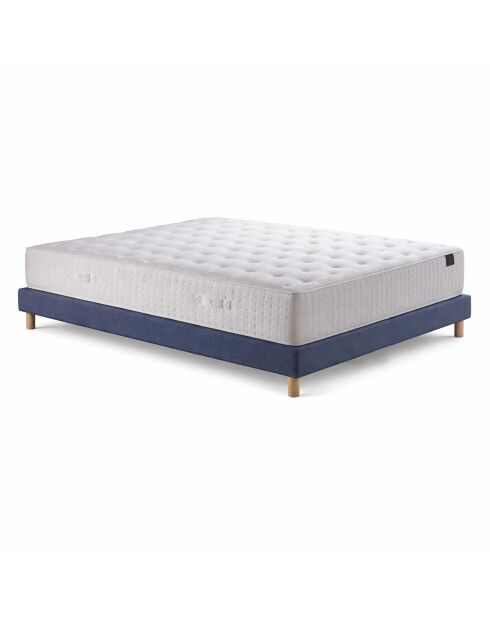 Callisto Matratzenset aus hochelastischem Schaumstoff, H29 cm, Memory Foam Welcome, kaschmirblaue Boxspringpolsterung, 140 x 190 cm