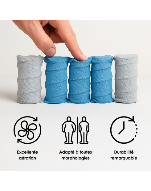 Matrasset met traagschuimvering Helios, kasjmiervulling, H31 cm, taupe boxspring - 140x200 cm