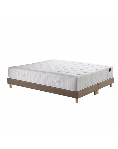 Callisto Matratzenset aus hochelastischem Schaumstoff, H29 cm, Memory Foam Welcome, taupefarbene Kaschmir-/Boxspringpolsterung, 180 x 200 cm
