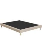 Ensemble matelas ressorts ensachés Selène 2 accueil latex H26 cm, sommier beige - 140x190 cm