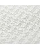 Ensemble matelas ressorts Pulsar mémoire de forme, garnissage cachemire, H27 cm, sommiers blanc pieds de poule - 180x200 cm