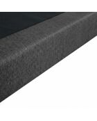 Ensemble matelas mousse haute résilience Callisto H29 cm accueil mémoire de forme, garnissage cachemiresommier et tête de lit gris foncé - 140x200 cm