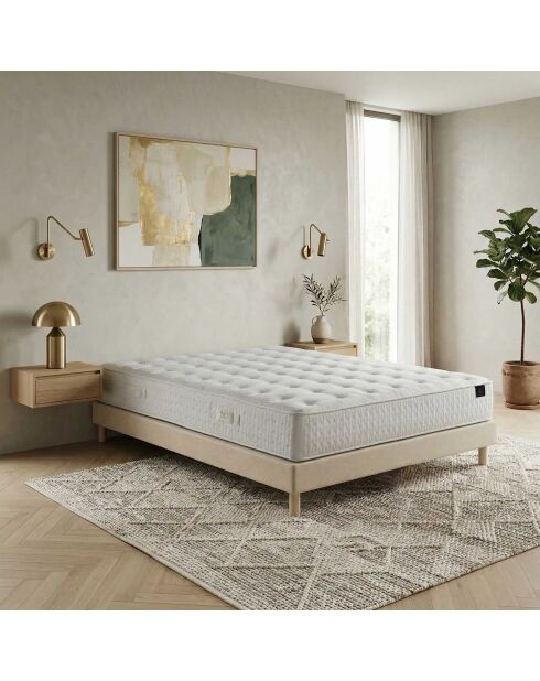 Comète pocketveringmatrasset H27 cm, beige basis - 140x190 cm