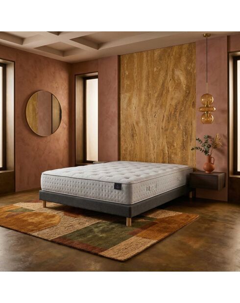 Selène 2-pocketveringmatrasset latex welcome H26 cm, donkergrijze boxspring - 140x190 cm