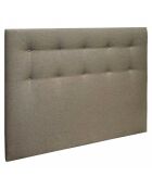 Ensemble matelas mousse haute résilience Callisto H29 cm accueil mémoire de forme, garnissage cachemiresommier et tête de lit taupe - 140x200 cm