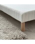 Comète Taschenfedermatratzen-Set, H27 cm, weiße Hahnentrittbasis, 160 x 200 cm