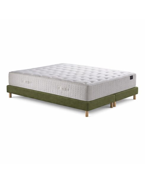 Callisto schuimmatrasset met hoge veerkracht, H29 cm, traagschuim welkom, kasjmiergroene boxspringbekleding - 180x200 cm