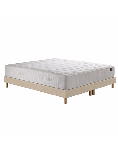 Callisto Matratzenset aus hochelastischem Schaumstoff, H29 cm, Memory Foam Welcome, beigefarbene Kaschmir-/Boxspringpolsterung, 160 x 200 cm