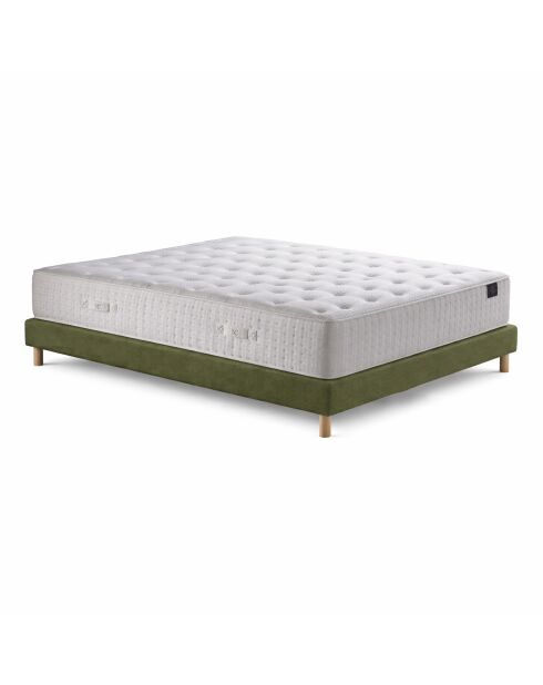Callisto schuimmatrasset met hoge veerkracht, H29 cm, traagschuim welkom, kasjmiergroene boxspringbekleding - 140x190 cm