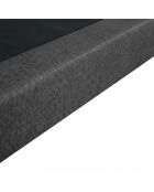 Gepolsterter Unterbau mit festen Latten, festes Bett, optimaler Halt, dunkelgrau - 160x200 cm