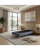 Sommier tapissier à lattes fixes couchage ferme soutien optimal bleu - 80x200 cm