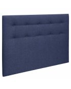 Ensemble sommier tapissier à lattes fixes et tête de lit capitonnée bleu - 140x200 cm