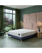 Selène 2-pocketveringmatrasset latex welcome H26 cm, blauwe boxspring - 140x190 cm