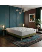 Hecate matrasset met 2 pocketvering H26 cm, groene boxspring - 180x200 cm