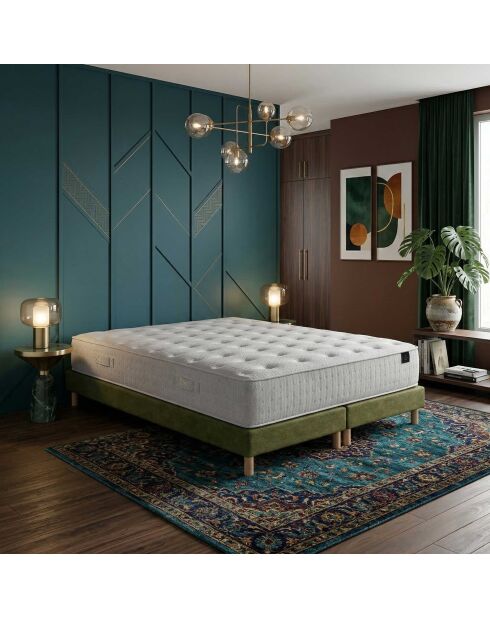 Hecate matrasset met 2 pocketvering H26 cm, groene boxspring - 180x200 cm