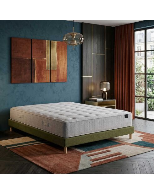 Artemis 2 pocketveringmatrasset met traagschuim, kasjmiervulling, H26 cm, groene boxspring - 140x200 cm