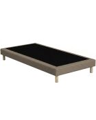 Base imbottita con doghe fisse, letto rigido, supporto ottimale, tortora - 80x200 cm