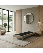 Base imbottita con doghe fisse, letto rigido, supporto ottimale, tortora - 80x200 cm