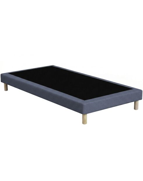 Sommier tapissier à lattes fixes couchage ferme soutien optimal bleu - 90x200 cm
