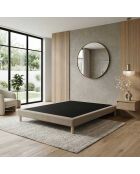 Base imbottita con doghe fisse, letto rigido, supporto ottimale, tortora - 140x200 cm