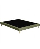 Base imbottita con doghe fisse, letto rigido, supporto ottimale - verde - 140x190 cm
