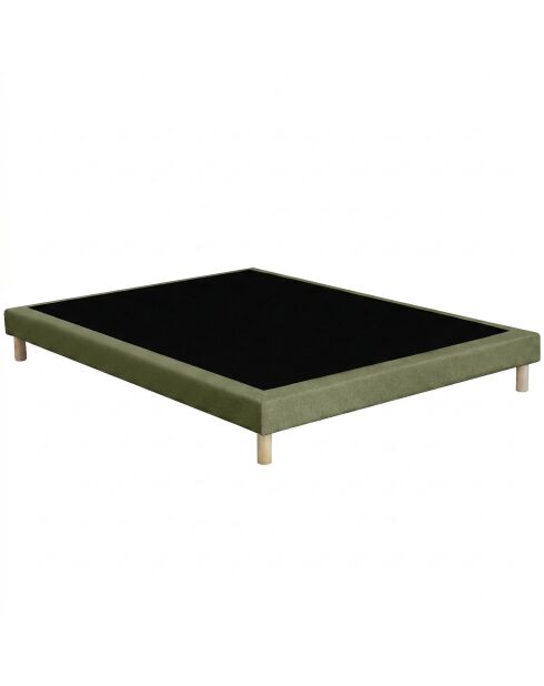 Base imbottita con doghe fisse, letto rigido, supporto ottimale - verde - 140x190 cm