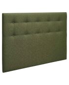 Ensemble matelas mousse haute résilience Callisto H29 cm accueil mémoire de forme, garnissage cachemiresommier et tête de lit vert - 140x200 cm