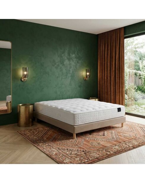 Set materassi a molle insacchettate Artemis 2 in memory foam, imbottitura in cashmere, H26 cm, molle tortora - 140x200 cm