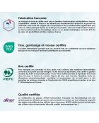 Ensemble sommier tapissier à lattes fixes et tête de lit capitonnée gris clair - 160x200 cm