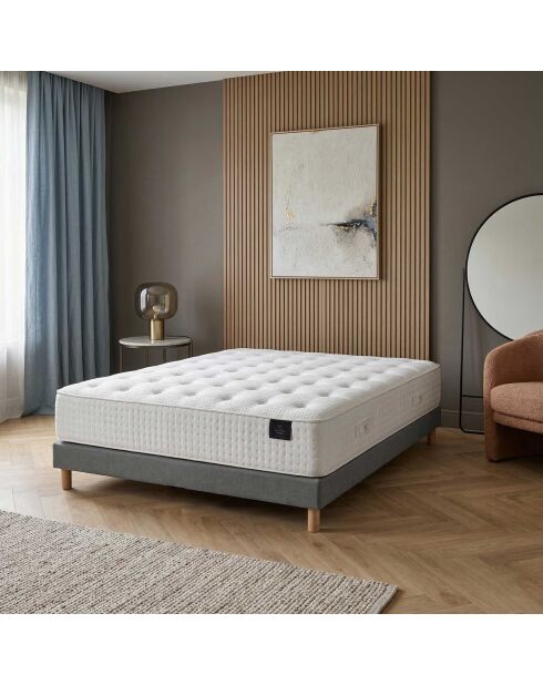 Matrasset met traagschuimvering Helios, kasjmiervulling, H31 cm, lichtgrijze boxspring - 140x200 cm