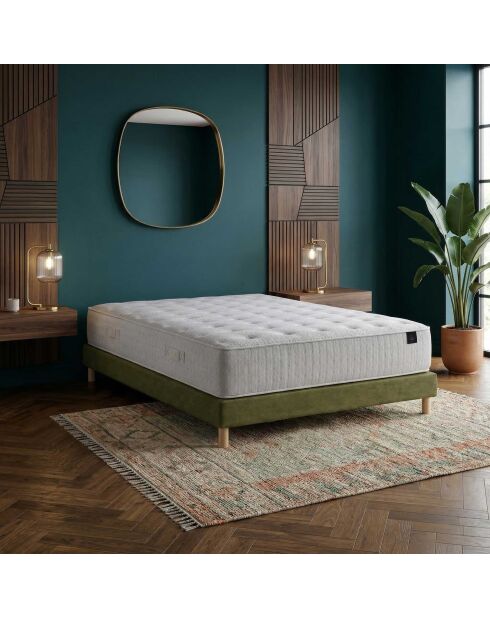 Pulsar traagschuimspringmatrasset, kasjmiervulling, H27 cm, groene boxspring - 140x190 cm