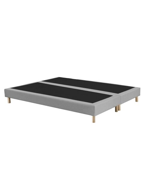 Helios Federkernmatratzen-Set aus Memoryschaum, Kaschmirfüllung, H31 cm, hellgraues Boxspringbett — 160x200 cm