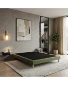Base imbottita con doghe fisse, letto rigido, supporto ottimale - verde - 140x200 cm