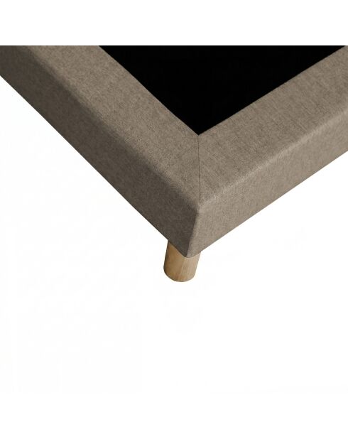 Base imbottita con doghe fisse, letto rigido, supporto ottimale, tortora - 140x190 cm