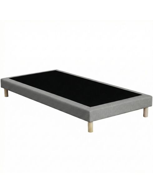 Gepolsterter Unterbau mit festen Latten, festes Bett, optimaler Halt, hellgrau - 80x200 cm