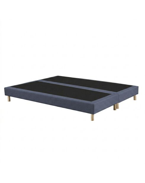 Base imbottita con doghe fisse, letto rigido, supporto ottimale, blu - 160x200 cm